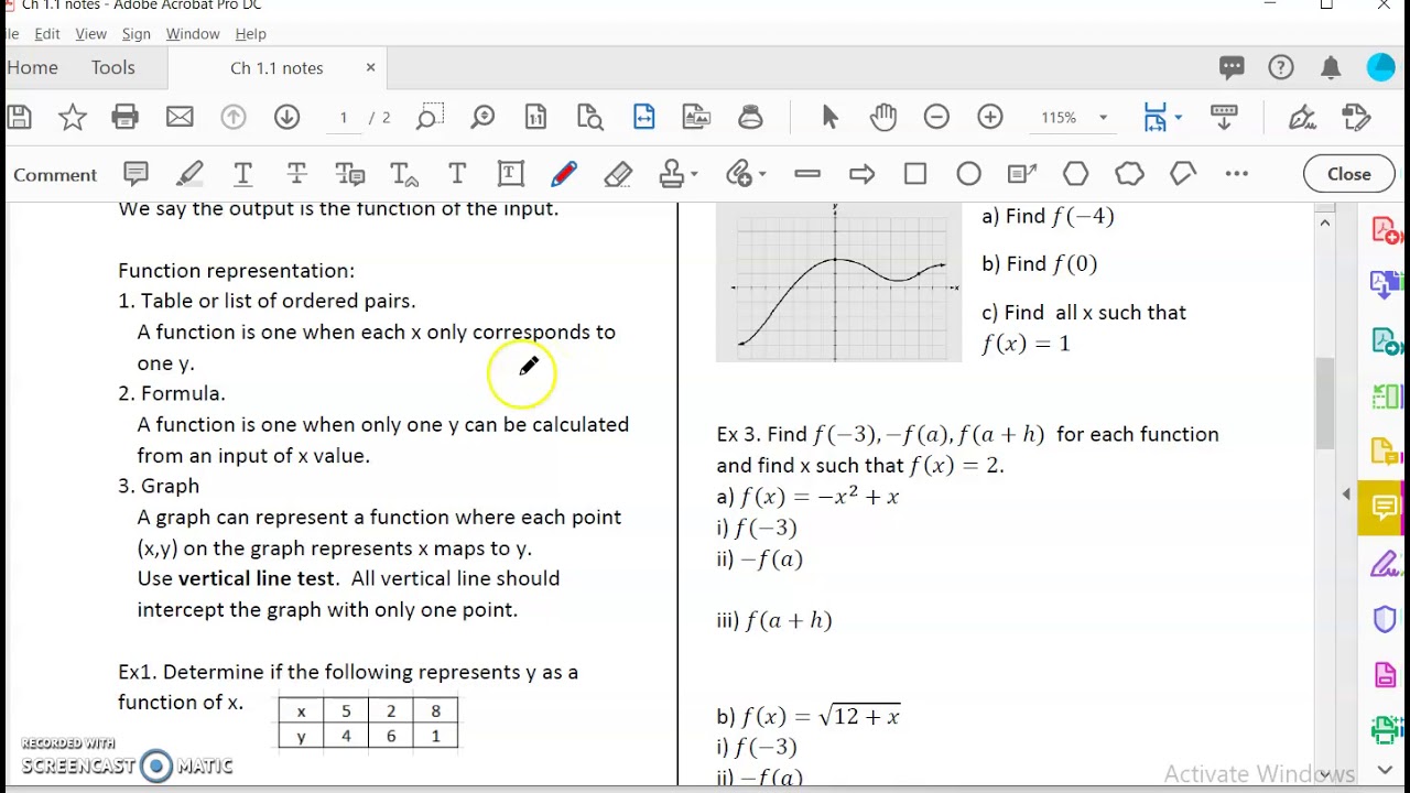 Openstax Precalculus Openstax Precalculus Ch 1.1 Function - YouTube