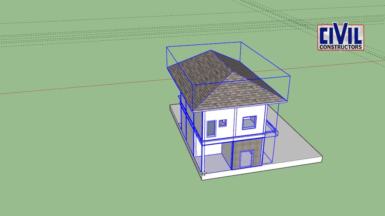 Sketchup tutorial house-Home Design - YouTube