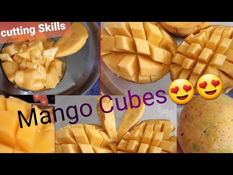 #How to cut a Mango #Mango Cubes#Mango Cutting skills������#Easy way to cut a Mango - YouTube