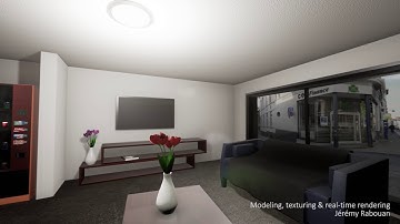 Real-time rendering of an architectural interior