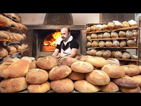 Видео: Делаем деревенский хлеб на закваске в пекарне! Секреты традиционного турецкого хлеба