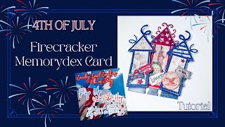 Firecracker Memorydex Card Share & Tutorial | Country Craft Creations Pop-up 4th of July Hop