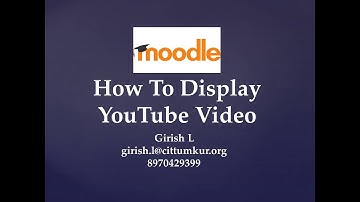 How to display youtube video in Moodle