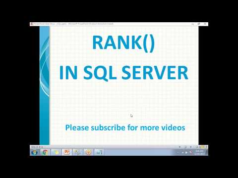 Video: Was ist eine Rangfunktion in SQL?
