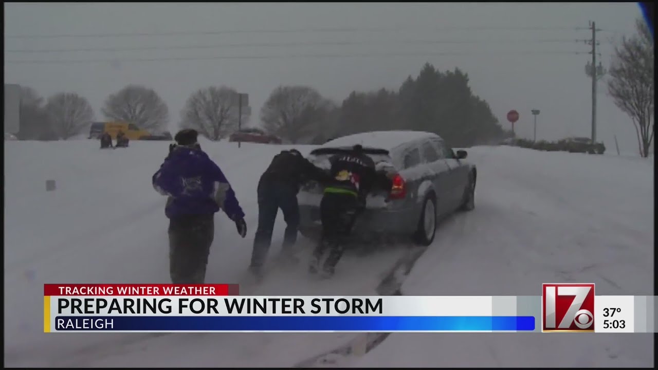 Preparing for winter storm to hit central NC - YouTube