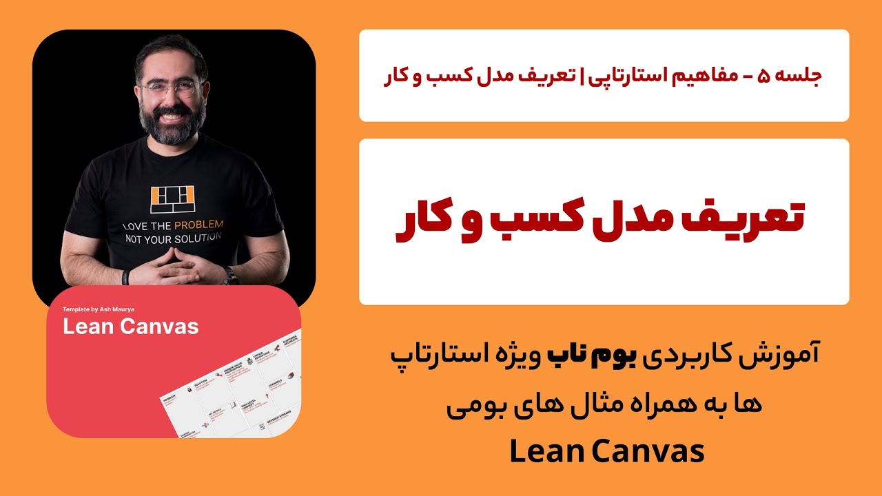 جلسه 5 - مفاهیم استارتاپی | تعریف مدل کسب و کار| آموزش کاربردی بوم ناب ...