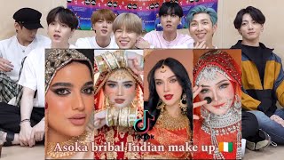 BTS REACTION Asoka Bribal Make up India🇮🇳🧕Look challenge, (Trending Competition TikTok)