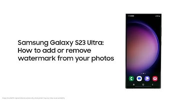 Galaxy S23 Ultra: How to add or remove watermark from your photos | Samsung