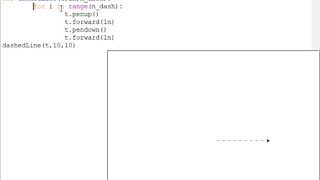Dashed line in python