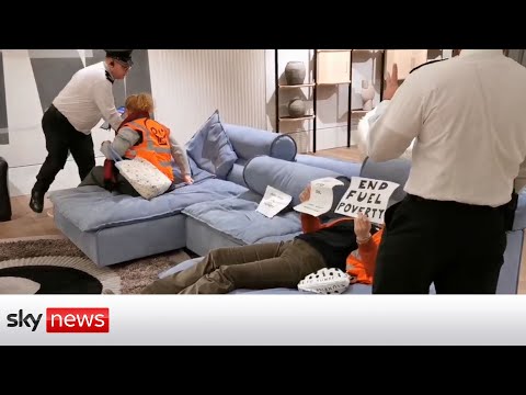 Cost of living: Harrods targeted by 'warm up' protesters.