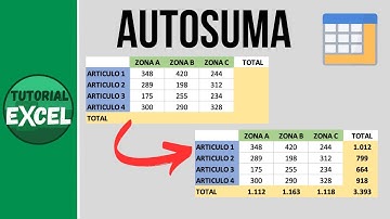 Utilizar la AUTOSUMA en Excel ➕