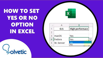 How to Set Yes or No Option in Excel
