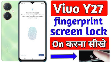Vivo y27 fingerprint screen lock | vivo y27 fingerprint lock setting | fingerprint lock vivo y27