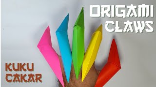 Tutorial Origami Claws | Cara Membuat Keterampilan Mainan Kuku Cakar Dari Kertas Origami | Kerajinan