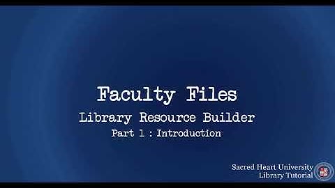 Library Resource Builder: Introduction