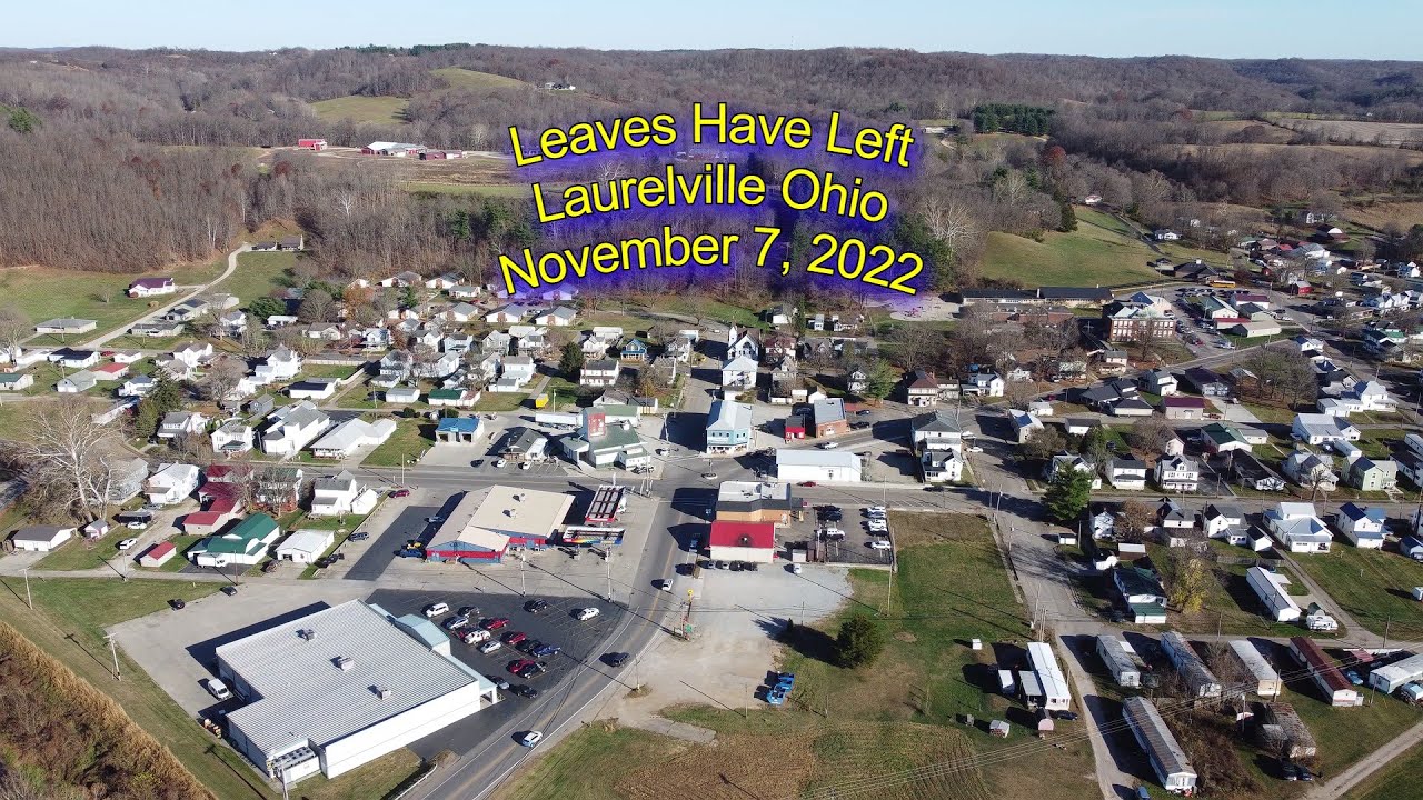 The Leaves Have Left in Laurelville Ohio on November 7, 2022 drone view