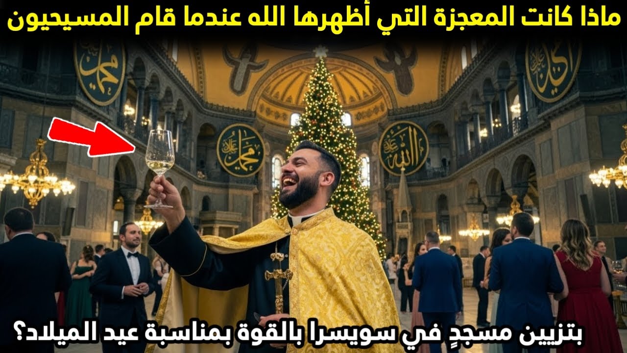 ماذا كانت المعجزة التي أظهرها الله عندما قام المسيحيون بتزيين مسجدٍ في سويسرا بالقوة بمناسبة...