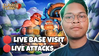 Live Attacks base visiting | coc live | clash of clans