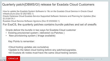 Exadata Cloud Service Patching