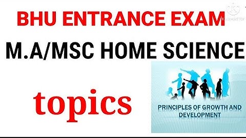 BHU ENTRANCE EXAM...#M.A/MSc home science