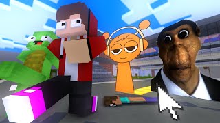 Maizen - SPRUNKI & NEXTBOT OBUNGA Challenge | Apalatu Minecraft Animation