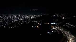 Aburi In Ghana At Night Drone Shot By
