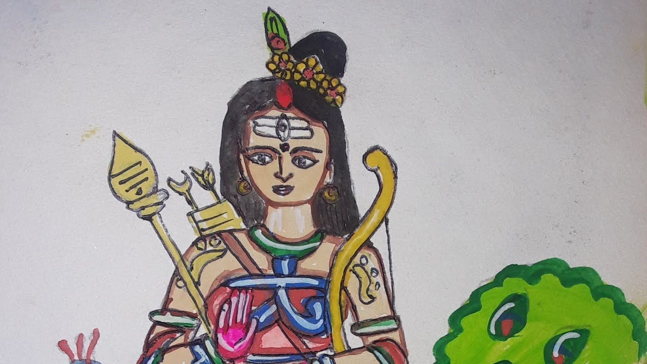kaumari-mata-drawing-ashta-matrika-drawings-youtube