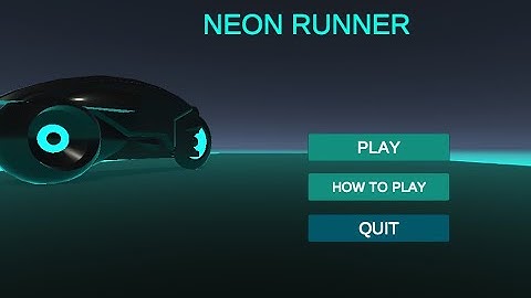 Neon Runner - WebGl Endless Runner Game with Unity