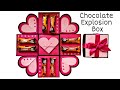 Chocolate Explosion Box Tutorial | Valentine Gift Box Idea | DIY (Requested Video)