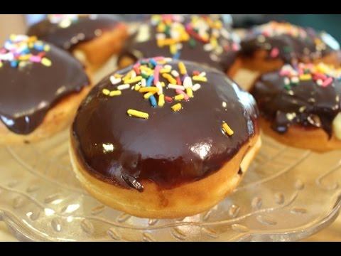 Homemade Boston Cream Doughnuts  (Bonus Minis)