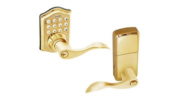 Honeywell Electronic Entry Lever Door Lock with Keypad - Polished Brass (8734001)