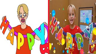 Vlad And Nikita Challenge Building A House Out Of Cardboard Boxes Funny Drawing Meme