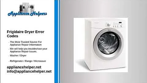 Frigidaire Dryer Error Codes