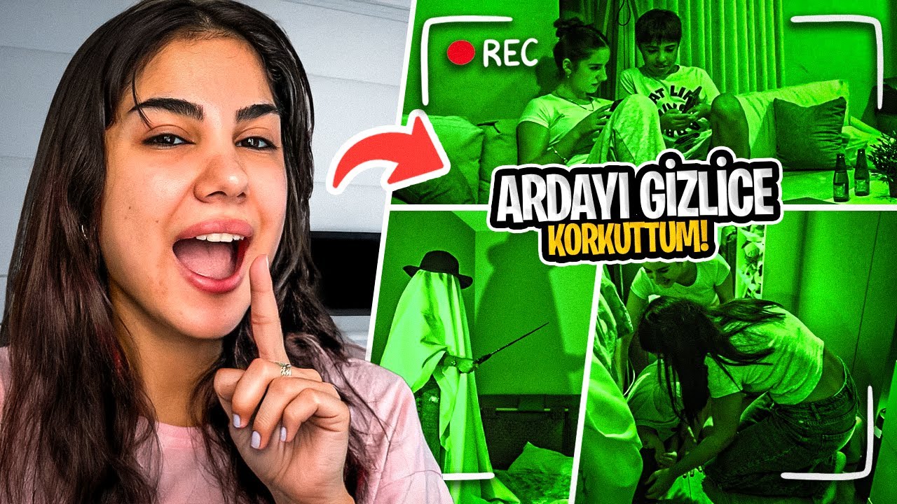 GECE GİZLİCE ARDAYI KORKUTTUM !!