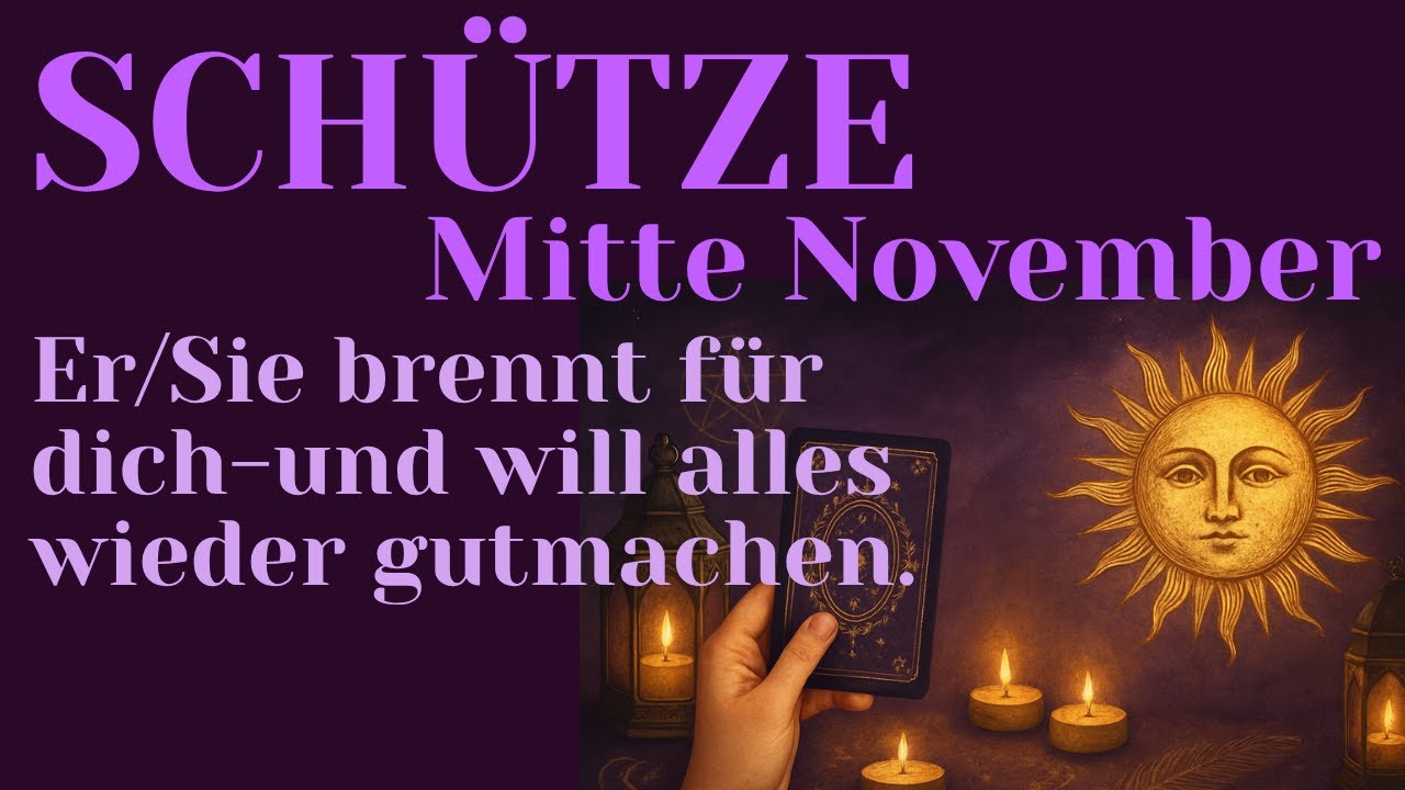 ♐️Schütze MITTE NOVEMBER❤️Er/Sie kehrt zurück mit Leidenschaft.💞Eine Entschuldigung folgt.