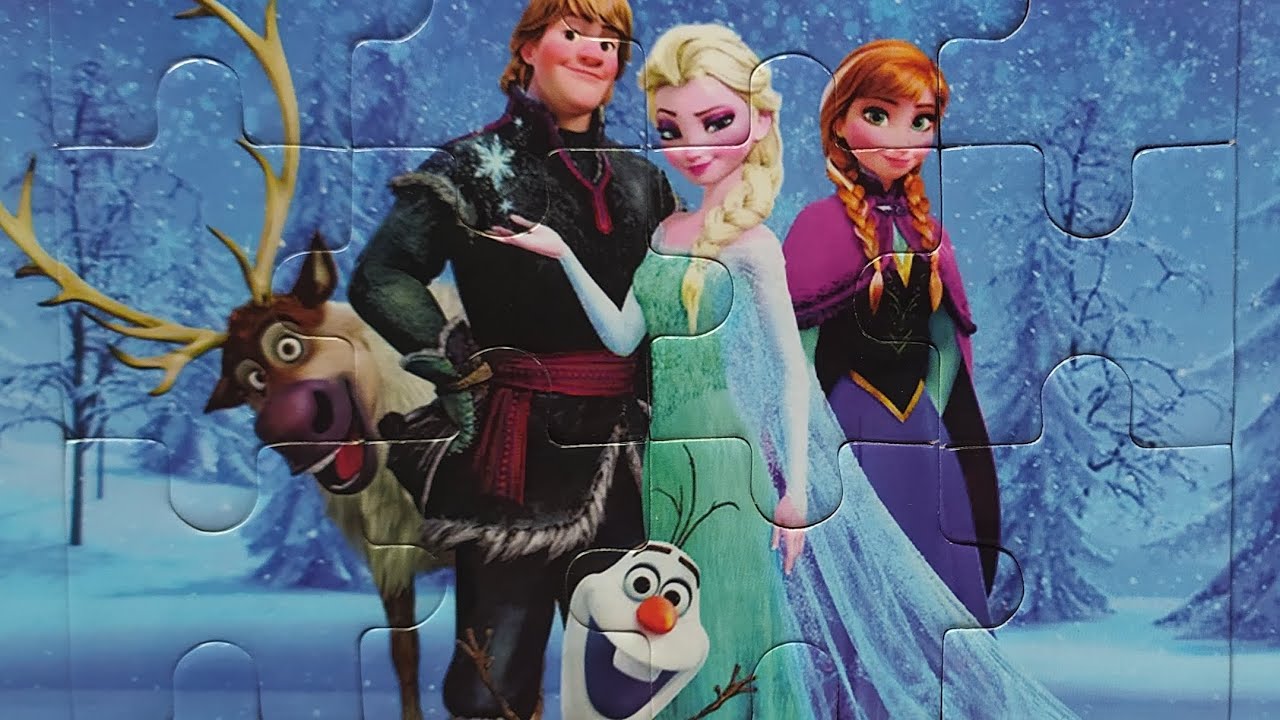 FROZEN PUZZLE GAME - ANNA ELSA KRISTOFF OLAF SVEN | AIS PUZZLE - YouTube