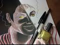 Thriller Michael Jackson Halloween Inversion Drawing Time Lapse