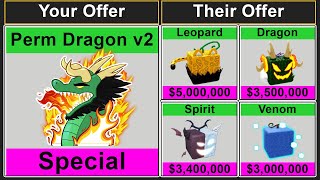 TRADING PERM UPDATE 20 DRAGONS FOR 24 HOURS! Roblox Blox Fruits