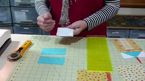 How to make a House Block using 5" squares - Quilting Tips & Techniques 065