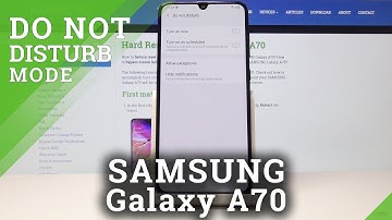How To Enable Quiet Mode in Samsung Galaxy A70 - Do Not Disturb Mode