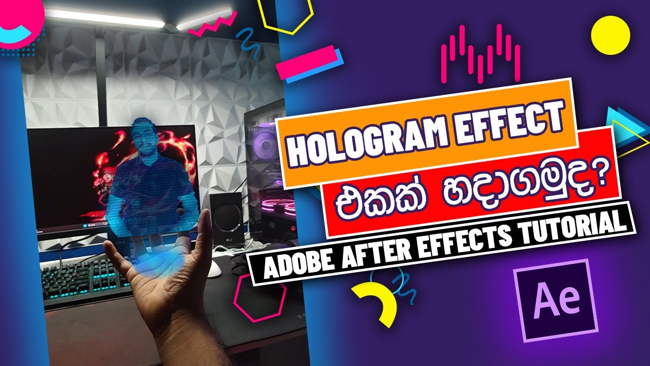 Create a Hologram Effect | After Effects Sinhala Tutorial - YouTube