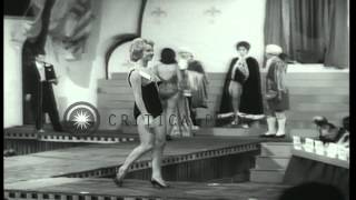 Miss UK, Rose Marie Franklin is crowned Miss World 1961 in London, England HD Stock Footage