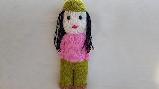 İki̇ Şi̇ş Tek Parça Çok Kolay Oyuncak Bebek Yapimi - Two Knitting Needle Knitted Toy Baby Making