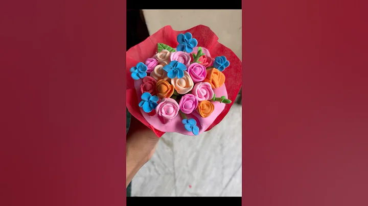 DIY Clay Bouquet #clay #art #youtubeshorts #shorts #clayart #easyclaytutorial #easyclaycraft #diy