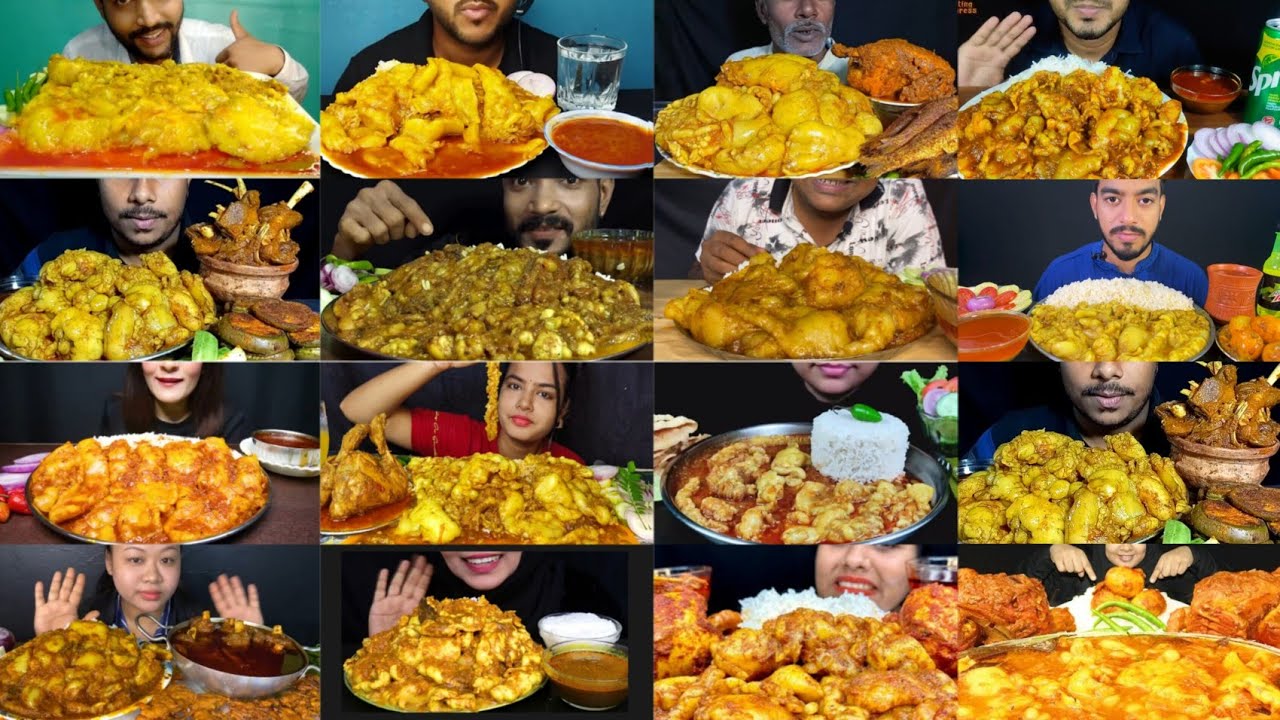 LOT'S OF OILY SPICY MUTTON FAT CARRY WITH RICE| FOOD EATING VIDEO| #theeater