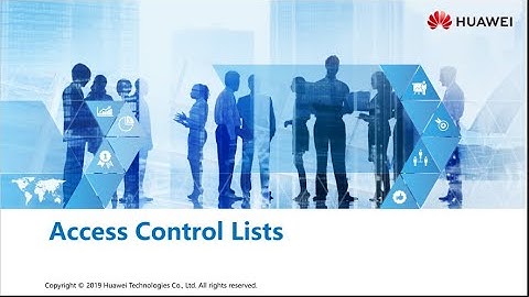 Chapter 27 : Access Control Lists
