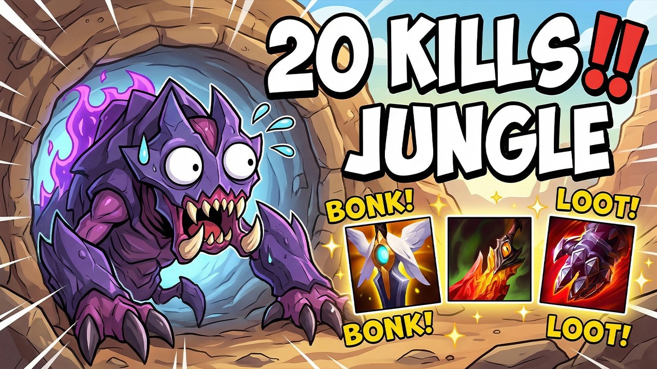 20 Kills Reksai Jungle Guide !! LOL Rek'Sai JG Guide Build Top Lane Best Build 2026 S16 Mid Clear