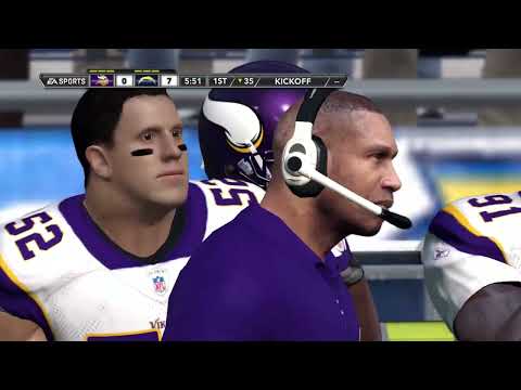 Madden NFL 12 Gameplay - Franchise mode - Minnesota Vikings vs San Diego Chargers