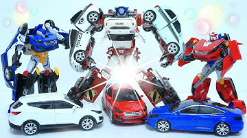 또봇쿼트란 vs 헬로카봇 변신로봇 장난감 대결 Tobot Hellocarbot Car Toys
