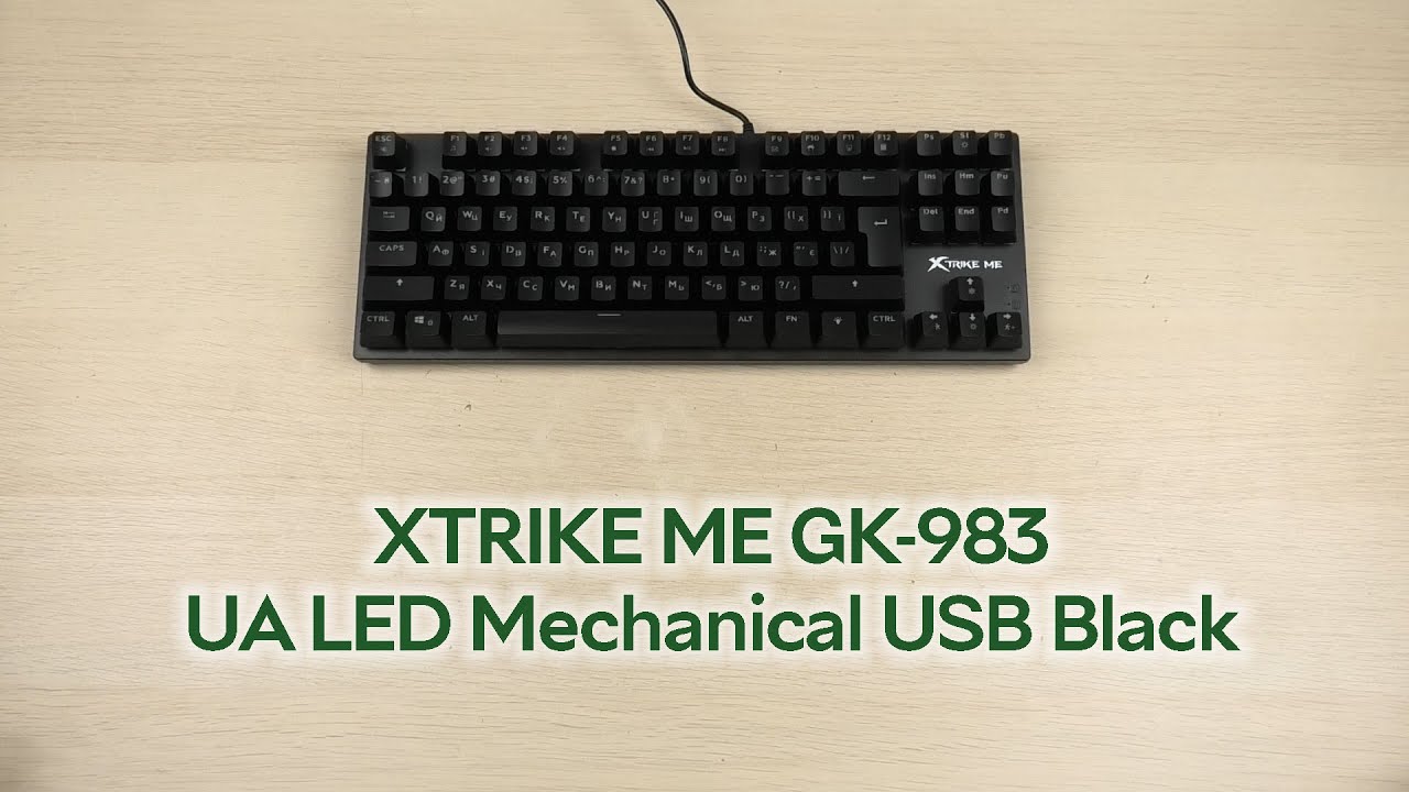 Клавиатура проводная XTRIKE ME GK-983 UA LED Mechanical USB Black